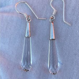 Clear Quartz Earrings – 925 Sterling Silver